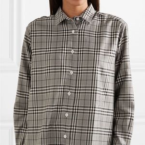 Toteme capri plaid gray shirt Sz XS